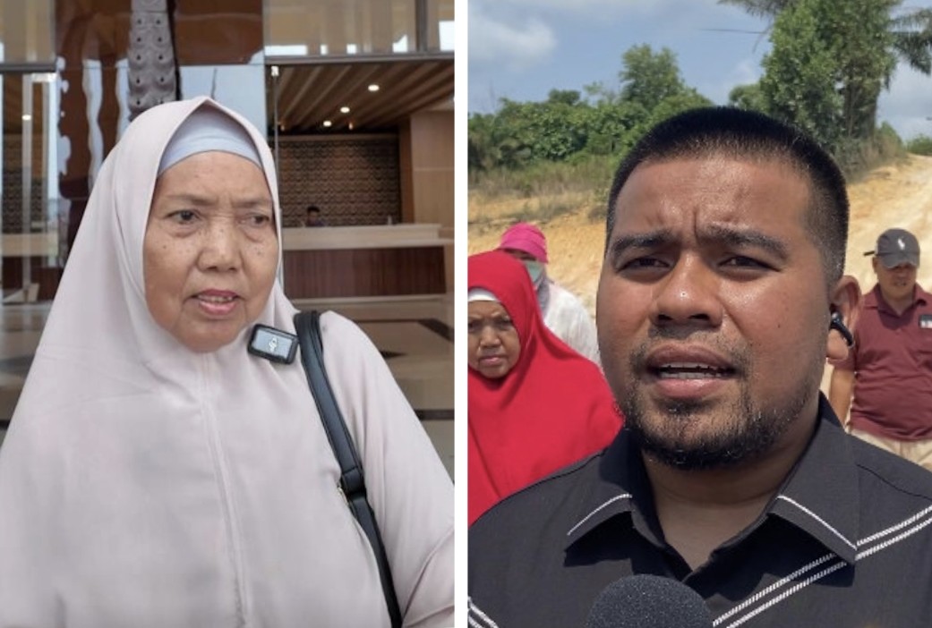 Anggota DPRD Pekanbaru, Zulkardi (kanan) kawal Nenek Hasni agar mendapatkan keadilan dan hak lahannha kembali (foto/ist)